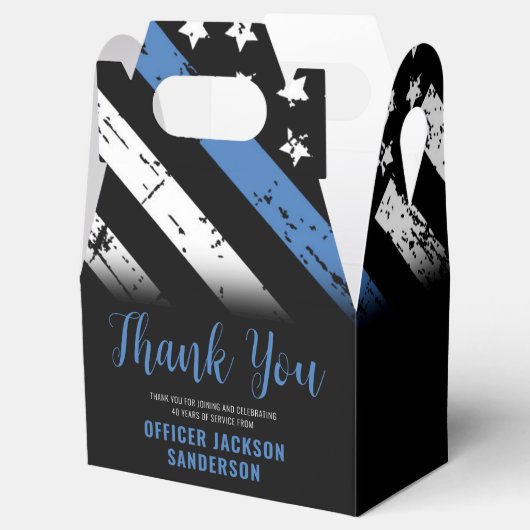 Thin Blue Line Polizei Polizeieinweisung Geschenkschachtel (Geöffnet)