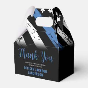 Thin Blue Line Polizei Polizeieinweisung Geschenkschachtel