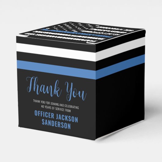 Thin Blue Line Polizei Polizeieinweisung Geschenkschachtel (Vorderseite)