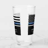 Thin Blue Line Polizei Polizeieinweisung Glas (Links)