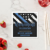 Thin Blue Line Polizei Polizeieinweisung Serviette (Beispiel)