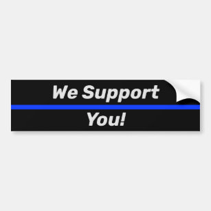 Thin Blue Line Polizei unterstützen Sie bei LEO Autoaufkleber