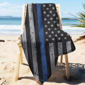 Thin Blue Line - Polizeibeamte - K9 Polizeihund Strandtuch