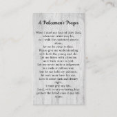 Thin Blue Line Polizeibeamter Polizeibeamter Gebet Visitenkarte (Vorderseite)