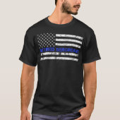 Thin Blue Line Polizeibeamter Shirt Retir (Vorderseite)