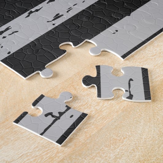 Thin Blue Line - Polizeichef - Amerikanische Flagg Puzzle (Seite)