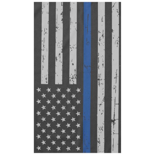 Thin Blue Line - Polizeichef - Amerikanische Flagg Tischdecke (Vorderseite)