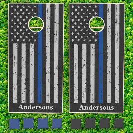 Thin Blue Line Polizeichef Vintag USA Flag