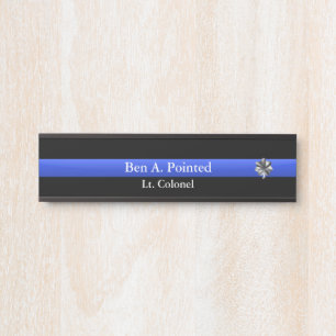 Thin Blue Line - Polizeidirektor - Türsignatur Türschild
