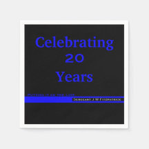 Thin Blue Line Polizeieinweisung mit Name