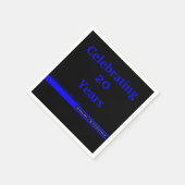 Thin Blue Line Polizeieinweisung mit Name Serviette (Ecke)