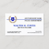 Thin Blue Line Polizeiflag Custom Visitenkarte (Vorderseite)