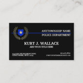 Thin Blue Line Polizeiflag Custom Visitenkarte (Vorderseite)