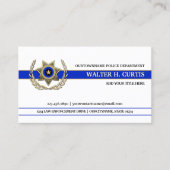 Thin Blue Line Polizeiflag Custom Visitenkarte (Vorderseite)