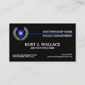 Thin Blue Line Polizeiflag Custom Visitenkarte (Vorderseite)