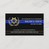 Thin Blue Line Polizeiflag Custom Visitenkarte (Vorderseite)