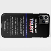 Thin Blue Line Polizeigebet PERSONALISIERTER Haush iPhone Hülle (Rückseite (Horizontal))