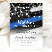 Thin Blue Line | Polizeihochzeit Einladung