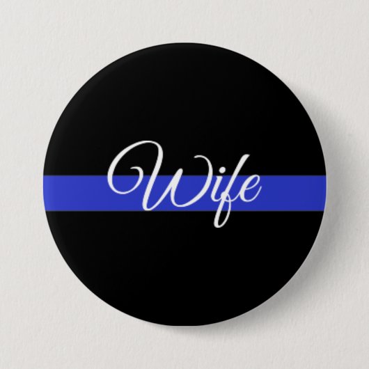Thin Blue Line: Polizeiliche Ehefrau Button (Vorderseite)