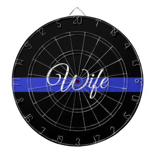 Thin Blue Line: Polizeiliche Ehefrau Dartscheibe (vorne)