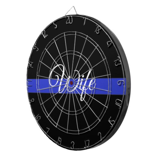 Thin Blue Line: Polizeiliche Ehefrau Dartscheibe (Vorderseite rechts)