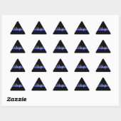 Thin Blue Line: Polizeiliche Ehefrau Dreieckiger Aufkleber (Blatt)