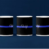 Thin Blue Line: Polizeiliche Ehefrau Kaffeetasse