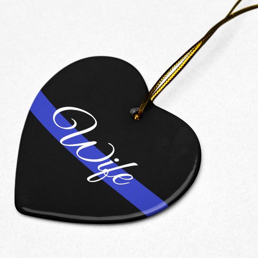 Thin Blue Line: Polizeiliche Ehefrau Keramik Ornament