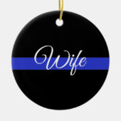 Thin Blue Line: Polizeiliche Ehefrau Keramikornament (Vorne)