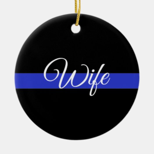 Thin Blue Line: Polizeiliche Ehefrau Keramikornament (Vorne)