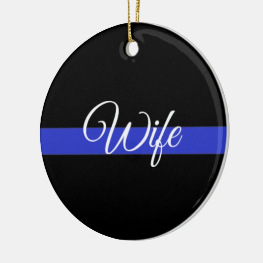 Thin Blue Line: Polizeiliche Ehefrau Keramikornament (Links)