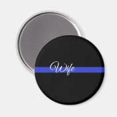 Thin Blue Line: Polizeiliche Ehefrau Magnet (Vorderseite/Rückseite)