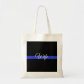 Thin Blue Line: Polizeiliche Ehefrau Tragetasche (Vorne)