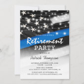 Thin Blue Line | Polizeischutz Einladung (Vorderseite)