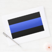 Thin Blue Line Polizeiunterstützer Rechteckiger Aufkleber (Umschlag)