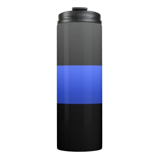 Thin Blue Line Polizeiunterstützer Thermosbecher (Vorderseite)