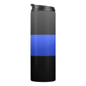 Thin Blue Line Polizeiunterstützer Thermosbecher (Nach rechts gedreht)