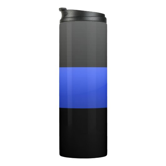 Thin Blue Line Polizeiunterstützer Thermosbecher (Nach rechts gedreht)