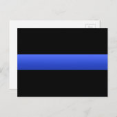 Thin Blue Line Postcard Postkarte (Vorne/Hinten)