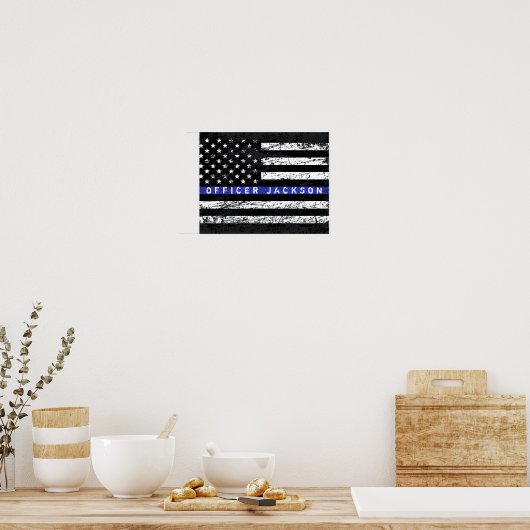 Thin Blue Line Poster (Küche)