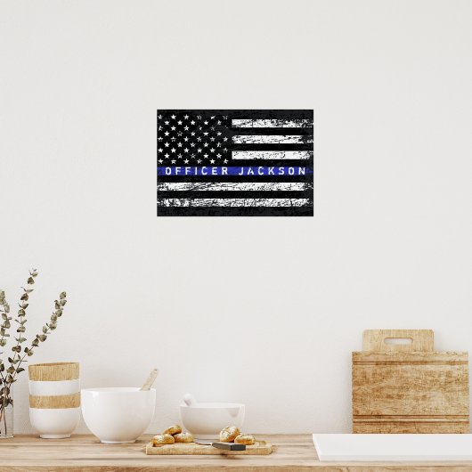 Thin Blue Line Poster (Küche)
