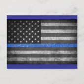 Thin Blue Line Postkarte (Vorderseite)