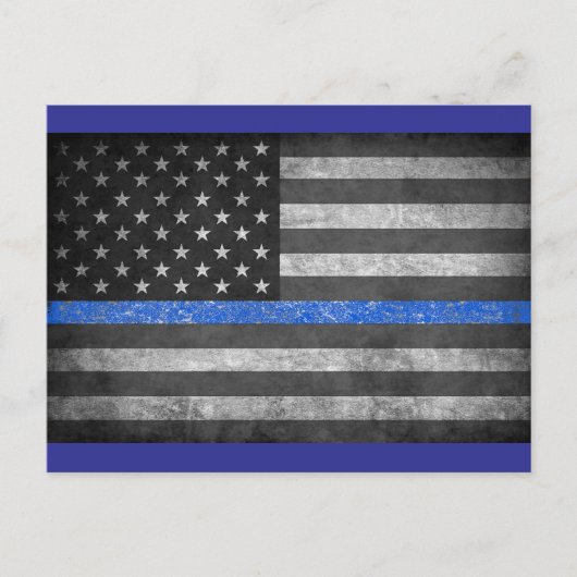 Thin Blue Line Postkarte (Vorderseite)