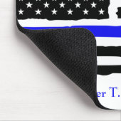 Thin Blue Line Protect und Serve Mousepad (Ecke)