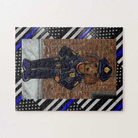 THIN BLUE LINE PUZZLE (Horizontal)