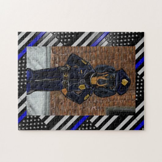 THIN BLUE LINE PUZZLE (Horizontal)