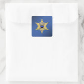 Thin Blue Line Quadratischer Aufkleber (Tasche)