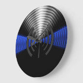 Thin Blue Line - Radio Room Große Wanduhr (Winkel)