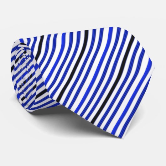 Thin Blue Line Razor Stripes Neck Tie Krawatte (Gerollt)