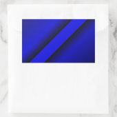 Thin Blue Line Rechteckiger Aufkleber (Tasche)